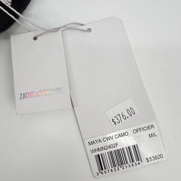 Zadig & Voltaire - NWT camo & sequin cardigan sweater - Picture 8 of 8